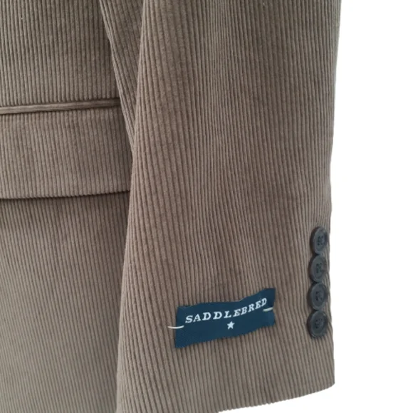 SADDLEBRED Dark Tan Corduroy Sport Coat NEW
